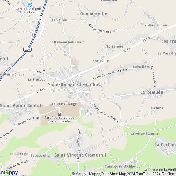 La carte pour la ville de Saint-Romain-de-Colbosc 76430