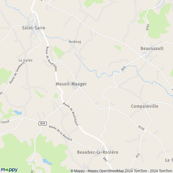La carte pour la ville de Mesnil-Mauger 76440