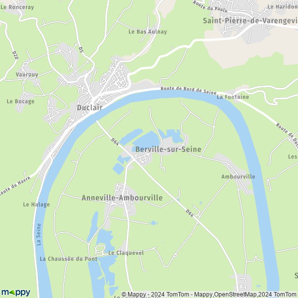 La carte pour la ville de Berville-sur-Seine 76480