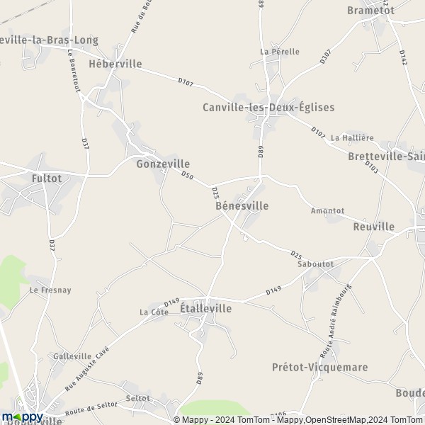 La carte pour la ville de Bénesville 76560