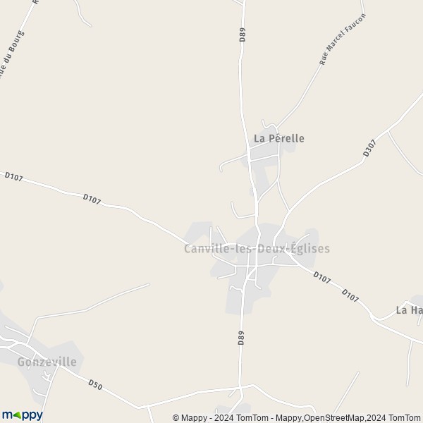 La carte pour la ville de Canville-les-Deux-Églises 76560