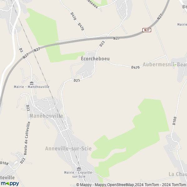 La carte pour la ville de Anneville-sur-Scie 76590