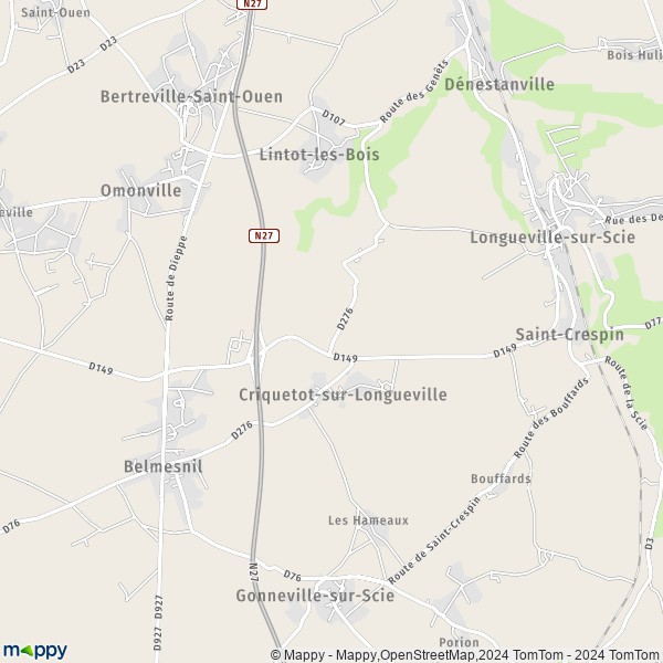 La carte pour la ville de Criquetot-sur-Longueville 76590