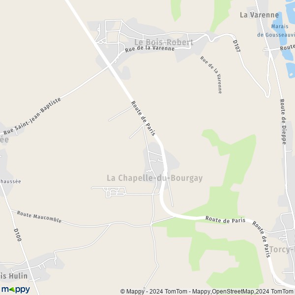 La carte pour la ville de La Chapelle-du-Bourgay 76590