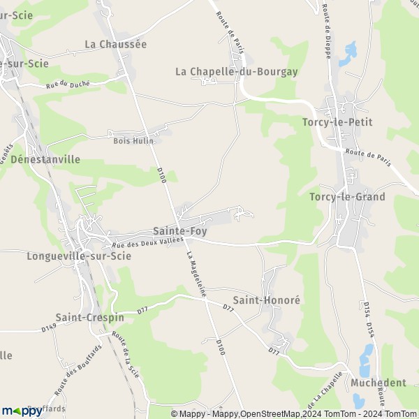 La carte pour la ville de Sainte-Foy 76590
