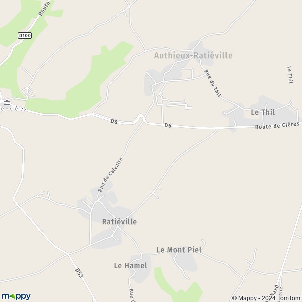 La carte pour la ville de Authieux-Ratiéville 76690