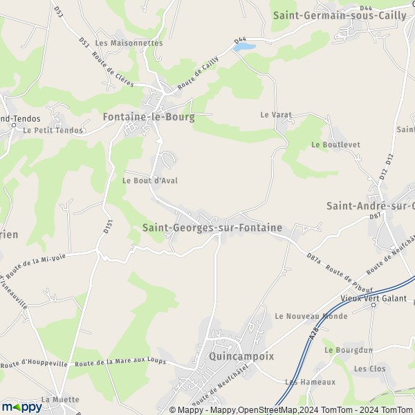 La carte pour la ville de Saint-Georges-sur-Fontaine 76690