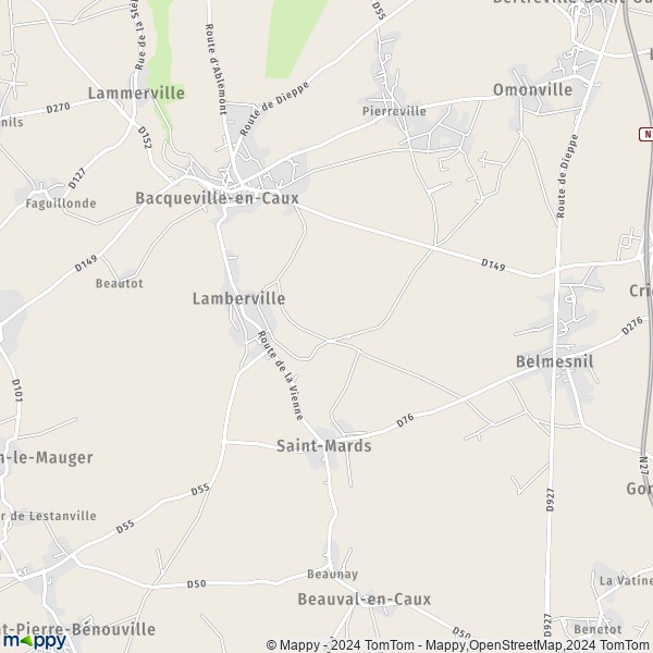 La carte pour la ville de Lamberville 76730