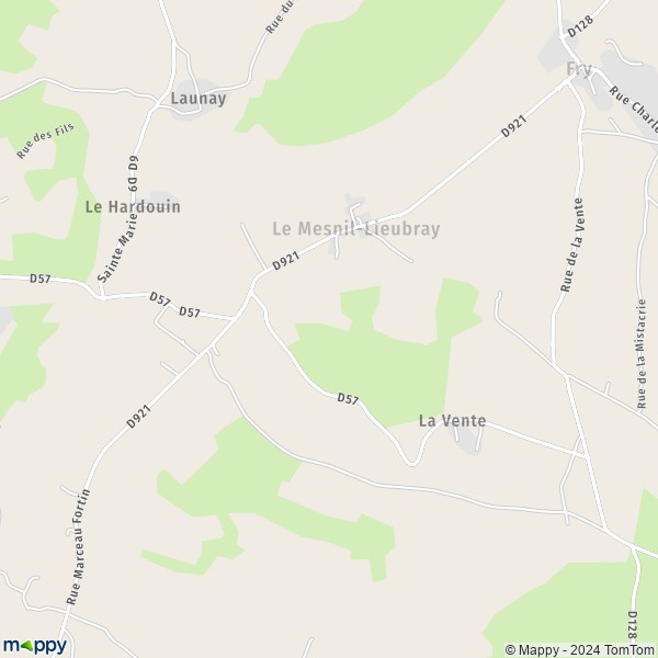 La carte pour la ville de Le Mesnil-Lieubray 76780