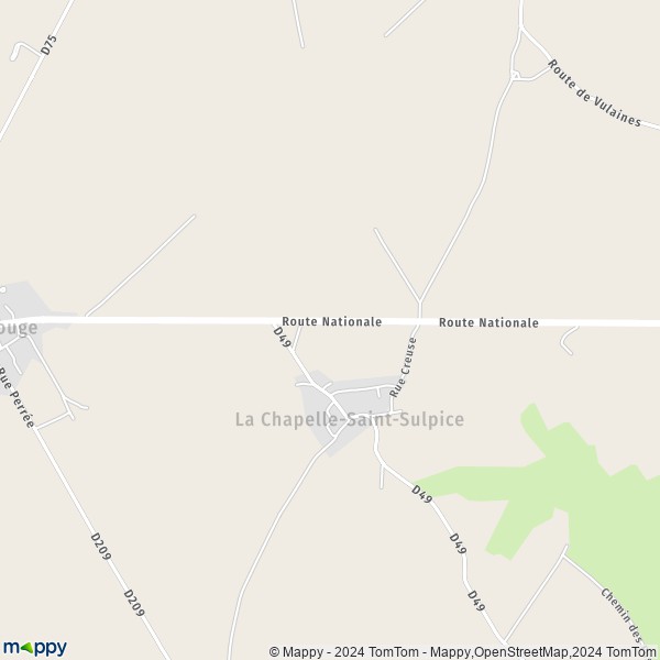 La carte pour la ville de La Chapelle-Saint-Sulpice 77160