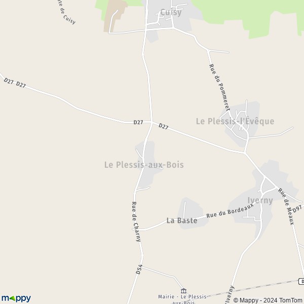 La carte pour la ville de Le Plessis-aux-Bois 77165