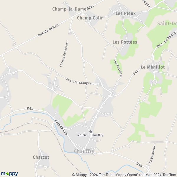 La carte pour la ville de Chauffry 77169