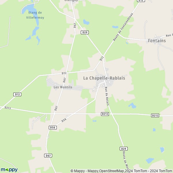 La carte pour la ville de La Chapelle-Rablais 77370