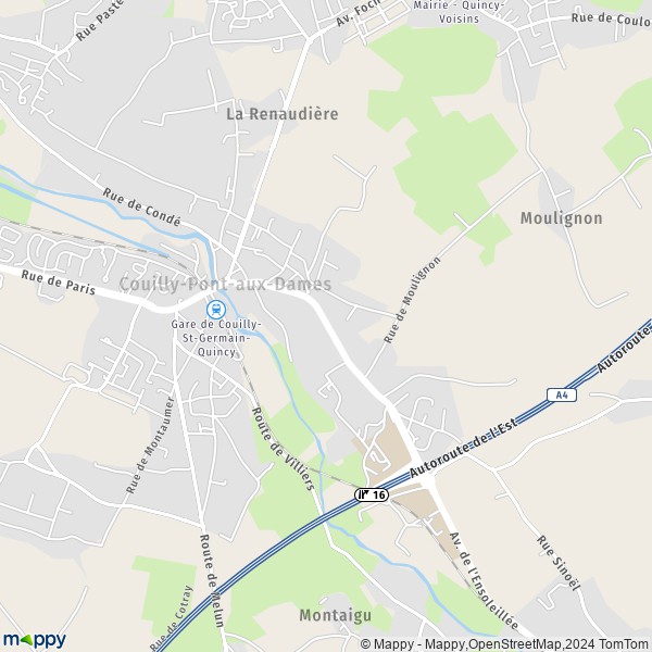La carte pour la ville de Couilly-Pont-aux-Dames 77860