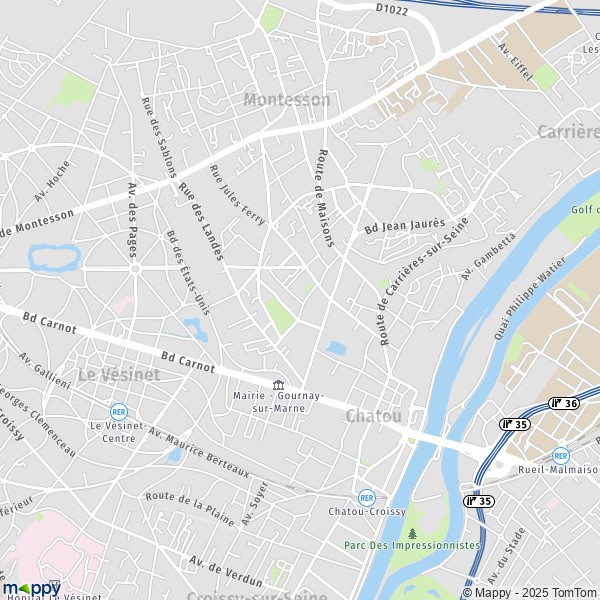 La carte pour la ville de Chatou 78400