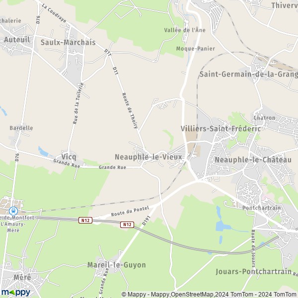 La carte pour la ville de Neauphle-le-Vieux 78640