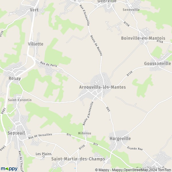 La carte pour la ville de Arnouville-lès-Mantes 78790