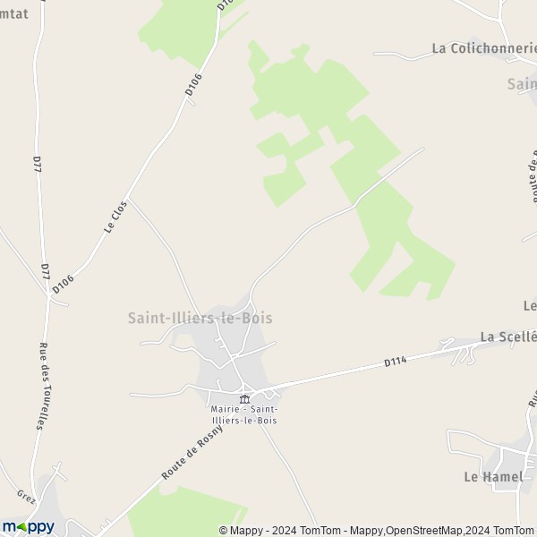 La carte pour la ville de Saint-Illiers-le-Bois 78980