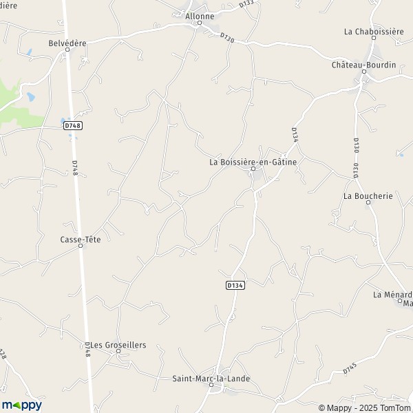 Plan de La BoissiÃ¨re-en-GÃ¢tine : Mappy vous propose la carte de La ...