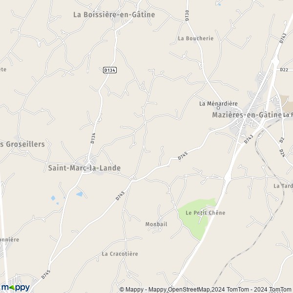 La carte pour la ville de Saint-Marc-la-Lande 79310
