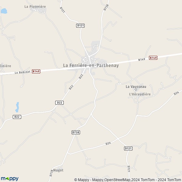 La carte pour la ville de La Ferrière-en-Parthenay 79390