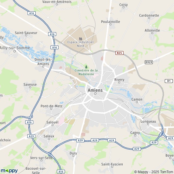 Plan de Amiens : Mappy vous propose la carte de Amiens