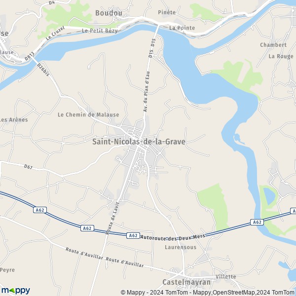 La carte pour la ville de Saint-Nicolas-de-la-Grave 82210