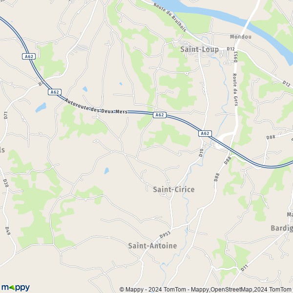 La carte pour la ville de Saint-Cirice 82340