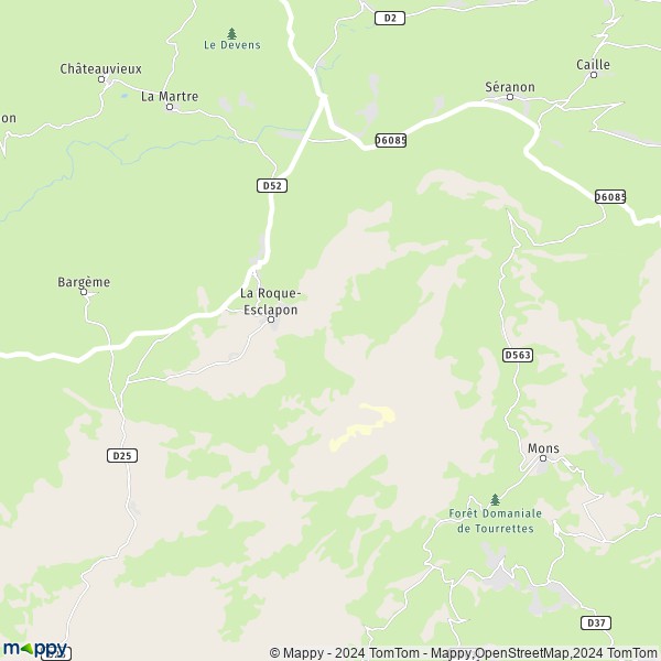 La carte pour la ville de La Roque-Esclapon 83840