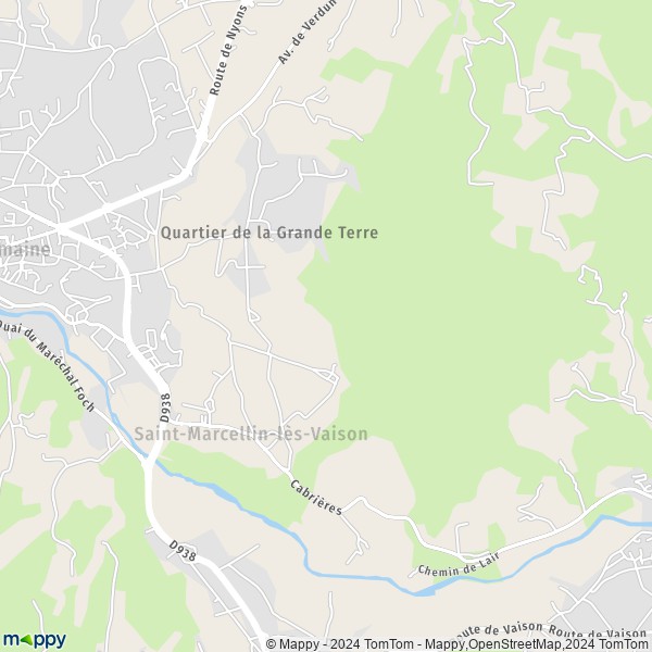 La carte pour la ville de Saint-Marcellin-lès-Vaison 84110