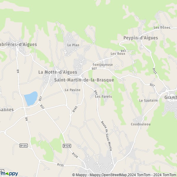 La carte pour la ville de Saint-Martin-de-la-Brasque 84760