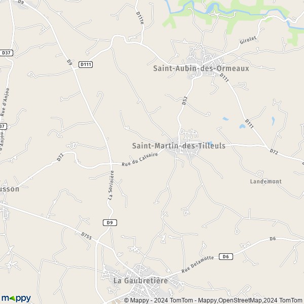 La carte pour la ville de Saint-Martin-des-Tilleuls 85130