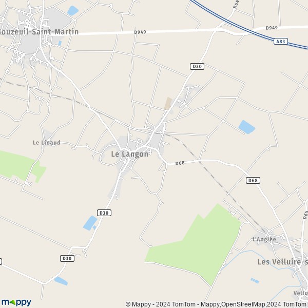 La carte pour la ville de Le Langon 85370