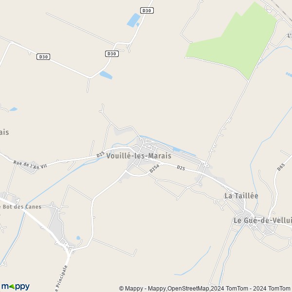 La carte pour la ville de Vouillé-les-Marais 85450