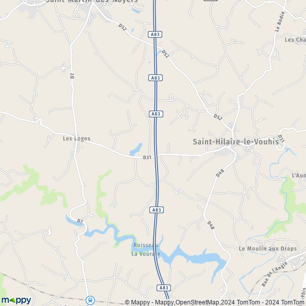 La carte pour la ville de Saint-Hilaire-le-Vouhis 85480