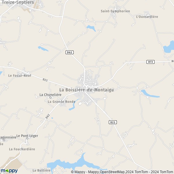 La carte pour la ville de La Boissière-de-Montaigu 85600