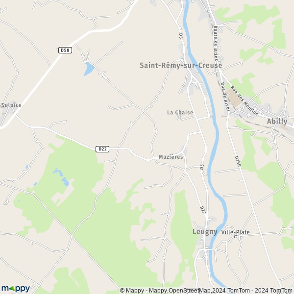 La carte pour la ville de Saint-Rémy-sur-Creuse 86220