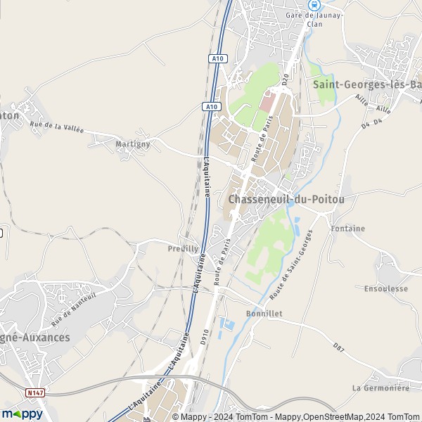 La carte pour la ville de Chasseneuil-du-Poitou 86360