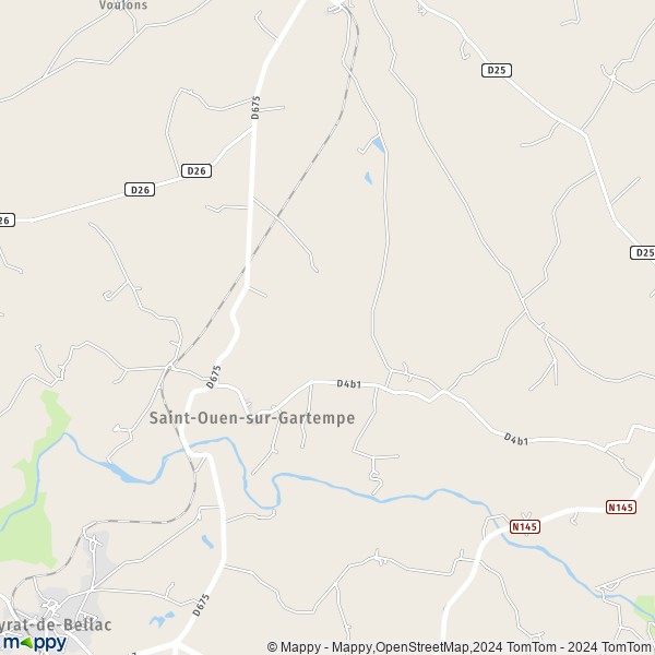La carte pour la ville de Saint-Ouen-sur-Gartempe 87300