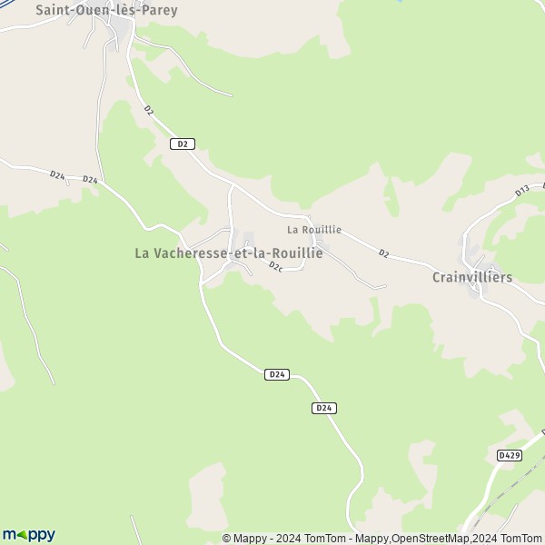 La carte pour la ville de La Vacheresse-et-la-Rouillie 88140