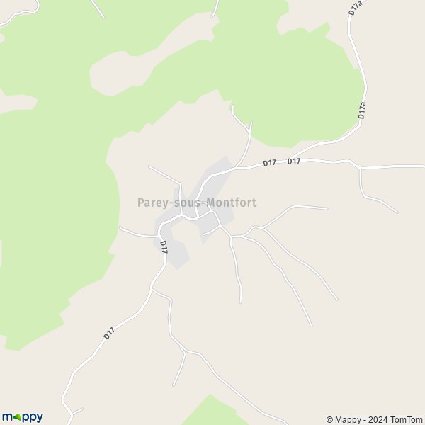 La carte pour la ville de Parey-sous-Montfort 88800