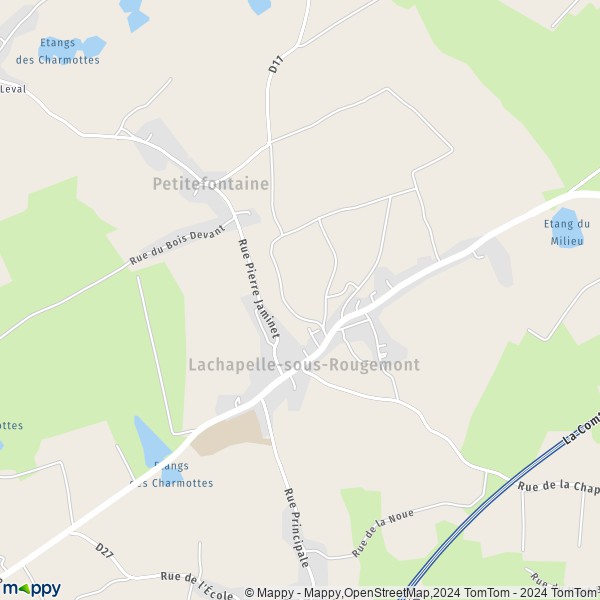 La carte pour la ville de Lachapelle-sous-Rougemont 90360