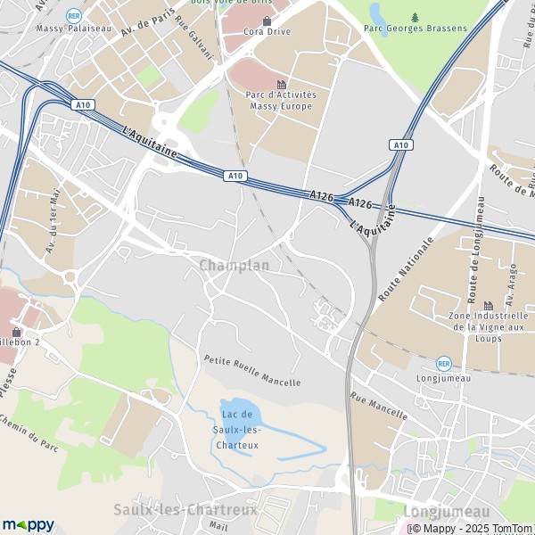 La carte pour la ville de Champlan 91160