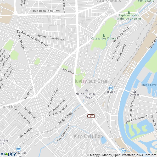 La carte pour la ville de Juvisy-sur-Orge 91260