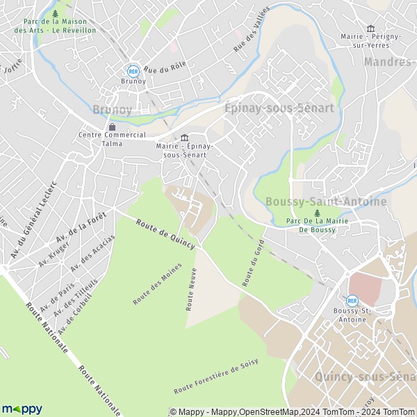 La carte pour la ville de Épinay-sous-Sénart 91860