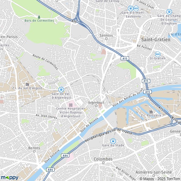 La carte pour la ville de Argenteuil 95100