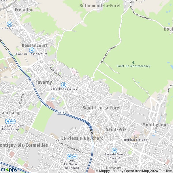 La carte pour la ville de Saint-Leu-la-Forêt 95320