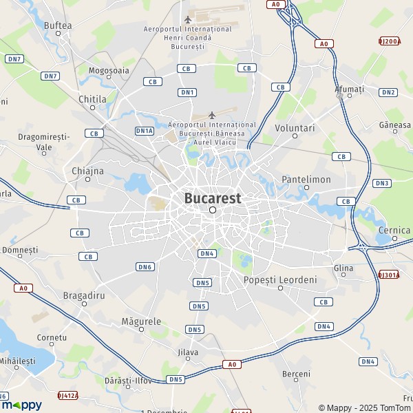 La carte pour la ville de Bucarest 010011-077190