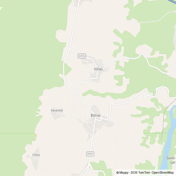 Plan Les Moulins : carte de Les Moulins, 01200 Billiat et infos pratiques