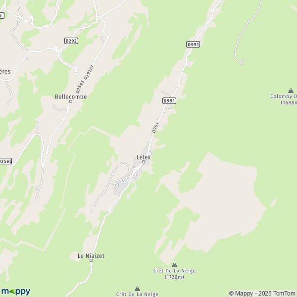 Carte L'Atelier, 01410 Lélex